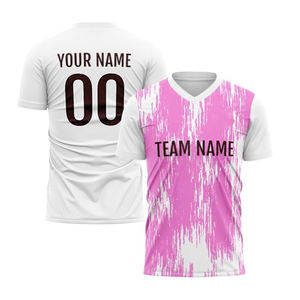 Camiseta de fútbol para adultos de alta calidad nombre/Número/logotipo personalizado transpirable de secado rápido 100% poliéster cómodo Top para fútbol - Product Image 4