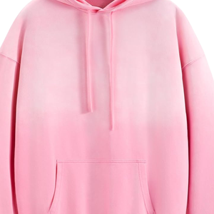 Luxury Pink Acid Washed <b>Hoodie</b> <b>Oversized</b> Pullover Vintage Style Soft Cotton <b>Fleece</b> Streetwear Sweatshirt For <b>Men</b> Women - Product Image 6