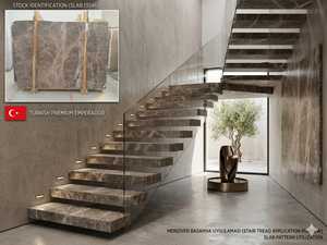 แผ่นหินอ่อน Cem Marble CEM-SLB-39 รุ่น Dark Emperador หนา 2 ซม. ขัดเงา หินธรรมชาติ ดีไซน์ร่วมสมัย แผ่นใหญ่สำหรับปูพื้นโรงแรม - Product Image 2
