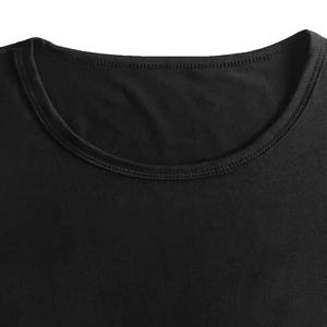 Camiseta de Verano para Mujer con Pedrería, Personalizable, Ecológica, de Secado Rápido, Transpirable, de Algodón, Color Sólido, para Fitness y Ropa Urbana - Product Image 4