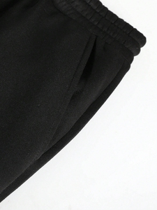 Pantalones para correr apilados para hombre, pantalones de chándal informales de alta calidad con logotipo personalizado de lona de peso medio, transpirables, ecológicos - Product Image 3
