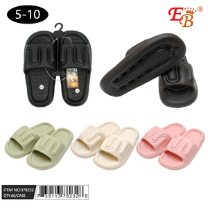 Punta aperta da donna per pantofole comode scarpe in gomma foderate in PVC leggere EVA alla moda superiore imbottita per la primavera estate inverno - Product Image 1