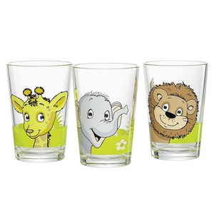 RITZENHOFF & BREKER Paquete de 3 Vasos 'Animales de la Selva', 3 Vasos por Unidad, Cristalería Premium, Empaquetado en 8 - Product Image 1