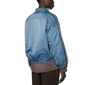 Vestes d'extérieur de luxe de haute qualité Fabricant de manteaux Blouson bombardier d'hiver zippé Anorak Flight en nylon et satin pour hommes - Product Image 3