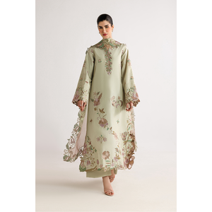 Ensemble 3 pièces pour femme IZNIK : chemise en coton brodé et imprimé tie-dye avec dupatta et pantalon BIC-4892 - Product Image 1