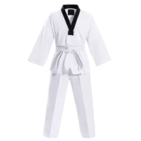 Nouvelle Arrivée OEM/ODM Logo Personnalisé Marque Haute Qualité Uniformes de Taekwondo Unisexe Adulte Teinture Unie Polyester/Coton Séchage Rapide