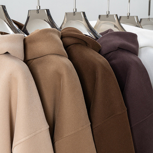 High Quality Unisex <b>Fleece</b> Heavyweight 345GSM <b>Oversized</b> <b>Hoodies</b> Sweatshirts <b>Men</b> Design Custom Blank Zip up Zipper <b>Hoodies</b> - Product Image 1