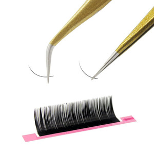 Nouvelles pinces à épiler courbées et droites antistatiques en acier inoxydable pour faux cils, outils de maquillage, outils de manucure et de nail art - Product Image 2