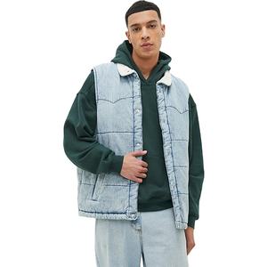 Chaquetas sin Mangas para Hombre, Personalizadas al por Mayor, de Mezclilla, 100% Algodón Elástico, con Múltiples Bolsillos y Logotipo Personalizado - Product Image 3