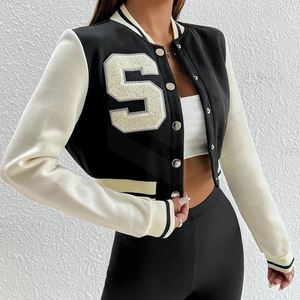 2022 nouveauté femmes haut court meilleur Design coton rempli Gym Fitness veste support respirant courte longueur tricoté processus - Product Image 2