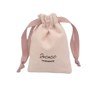 デザイン高品質シルクジュエリーギフトダストポーチ包装巾着任意のサイズのサテンバッグベルベットバッグ