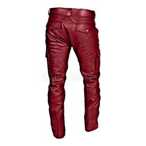 Pantalones Cargo de cuero informales ligeros para hombres, pantalones Cargo de cuero para hombres, ropa de calle, pantalones Cargo de cuero - Product Image 6