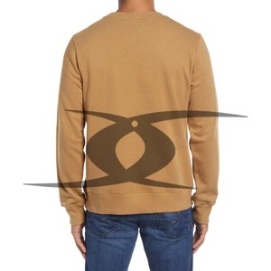 Sudadera térmica de manga larga informal de gran tamaño con estampado personalizado de fabricante para hombre 100% algodón Street Drop Shoulder Crewneck - Product Image 3