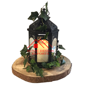 2025เหล็กแขวนสีดำสำหรับตกแต่งบ้านโคมไฟแก้วเทียนสำหรับตกแต่งสวน - Product Image 3