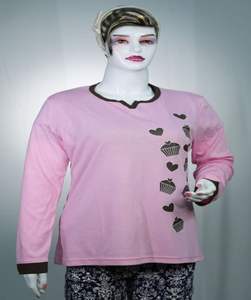 Camiseta de algodón orgánico ecológica para mujer, Camiseta de punto de algodón con cuello de manga corta, Camiseta lisa de algodón orgánico 100% para mujer - Product Image 2