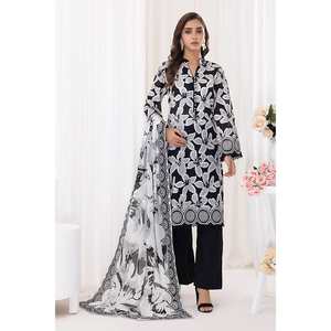 Conjunto de traje de 3 piezas sin coser de tela de algodón negro para mujer - Product Image 1