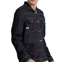 Özelleştirilebilir erkek Casual Streetwear Denim ceket setleri kış için şık rahat dayanıklı giyim
