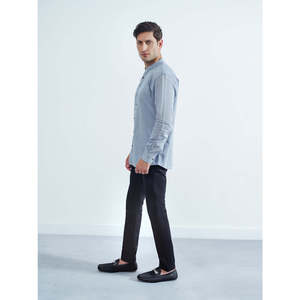 Camisa Casual de Hombre CHIYA, Manga Larga, Corte Ajustado, 100% Algodón Popelina, Tejido Transpirable, Talla 3XL para Otoño - Product Image 3