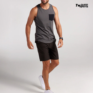 Débardeur de sport pour homme 2026 de haute qualité, style décontracté, coupe musclée, taille XL, avec poche avant, imprimé, tricoté, respirant - Product Image 4