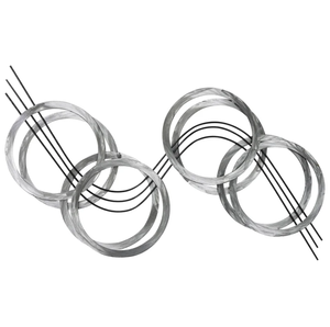 Décoration murale noire et argentée décoration intérieure et extérieure tenture murale hôtel restaurant maison salon chambre art décoratif - Product Image 1