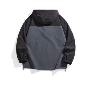 Chaquetas Softshell de exterior para hombre personalizadas para invierno, transpirable, a prueba de viento, impermeable, Capucha con cuello levantado, Otoño, lona fina, OEM ODM - Product Image 2