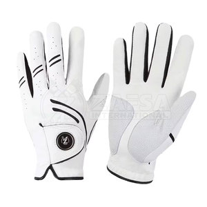 Gants de golf personnalisables en cuir véritable souple antidérapants de haute qualité pour hommes/femmes, fabriqués au Pakistan, logo personnalisé pour usage sportif - Product Image 1