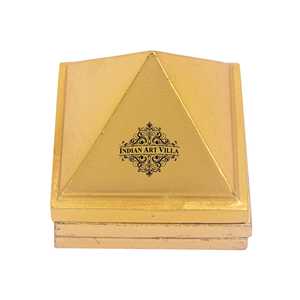 Pirámide de Latón de 3 Niveles con Símbolo Vastu Yantra de Prosperidad y Armonía para las Celebraciones de Diwali - Product Image 2