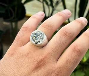 Bague en diamant moissanite pour homme Micro Pavé hip hop vermeil Diamond Big Hollow Jewelry Cadeau pour son petit ami - Product Image 4