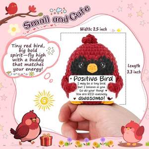 Muñeco de Ganchillo de Pájaro de Energía Positiva DIY al por Mayor, Decoración para el Hogar y Regalo Inspirador para Niños y Adultos para Halloween - Product Image 1