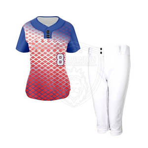Camiseta de softbol de rendimiento para mujer con mangas cortas Uniforme de softbol duradero para mujer con Fi flexible - Product Image 6