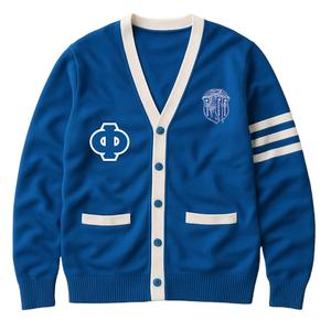 Pull Cardigan Campus célèbre avec couleurs personnalisées et pull en tricot brodé pour le pull d'université de fraternité de sororité - Product Image 1