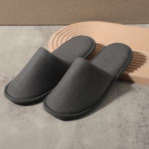 गहरे भूरे रंग के डिस्पोजेबल चप्पल विरोधी पर्ची बंद पैर की अंगुली आरामदायक सांस लेने योग्य एवा चारपाई होटल यात्रा से कोरल फ्लेक्स कपास - Product Image 2