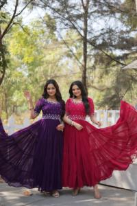 ชุดราตรีบานเทียมพร้อมลูกปัดปักลายเดรสยาวออกใหม่ตามต้องการ - Product Image 6