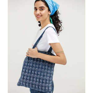 Sac fourre-tout en denim doublé de coton pour femmes - Product Image 1