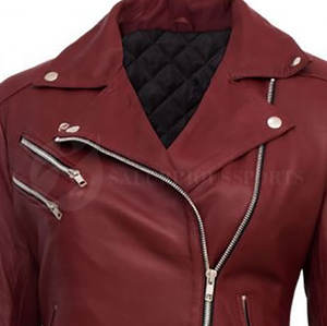 Chaqueta de cuero de piel de oveja para mujer de estilo Vintage real de moda con logotipo personalizado cuero genuino Color y tamaño personalizados - Product Image 3