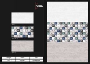 กระเบื้องบุผนังเซรามิกขนาด 300x600 มม. สำหรับห้องน้ำ ห้องครัว ผิวมันเงา/ด้าน ลายแกะสลักน้ำตาล ดีไซน์ตกแต่งผนังภายในสุดหรู - Product Image 3