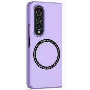 เคส Samsung Galaxy Z Fold7 รุ่นพรีเมียมแบบด้าน พร้อมวงแหวนแม่เหล็ก สีม่วง - Product Image 1