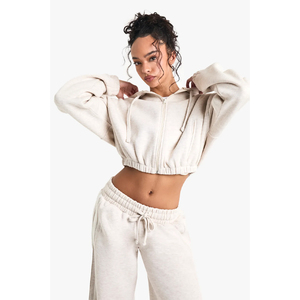 Cotton women cropped hoodie OEM ODM factory for promotional merchandise and custom retail apparel brands - Product Image 4