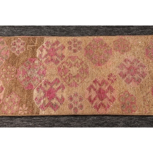 Alfombra de 1.7x7.8 pies, Alfombra Turca Herki, Alfombra Geométrica Marrón Vintage - Product Image 5