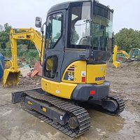 Excavatrice compacte sur chenilles Komatsu PC35MR-2 d'occasion de 3,5 tonnes pour la construction et l'aménagement paysager