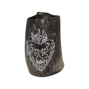 SMART NORSE HECHO A MANO BUFFALO HORN VIKING BEBER Cuerno Taza Nuevo diseño para cerveza y café Taza de cuerno para beber natural - Product Image 1