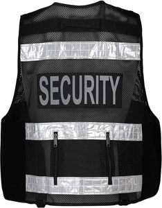 Gilet de sécurité avec dos en maille et fermeture à glissière OEM pour les équipes de patrouille de nuit et de construction - Product Image 2