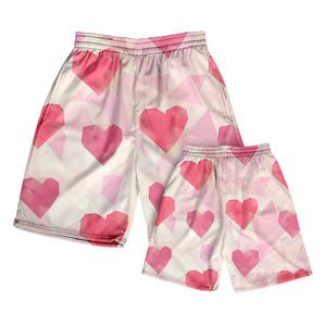 Shorts personnalisés pour hommes impression personnalisée mode Couple coeur motif maison pantalons 2025 mode de rue Shorts de plage - Product Image 5