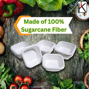 ชามชานอ้อยแบบย่อยสลายได้ทางชีวภาพขนาด150มล. ชามใส่น้ำมันไร้น้ำมันสำหรับงานแต่งงานงานโรงเรียน - Product Image 6