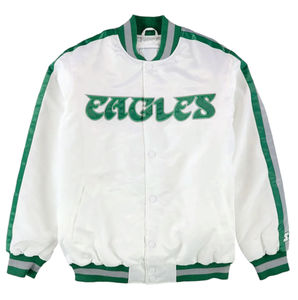 Chaqueta Bomber de Satén Verde y Blanca de los Philadelphia Eagles 2026, Chaqueta para Hombre, Estilo Universitario, Equipo de Fútbol Americano - Product Image 1