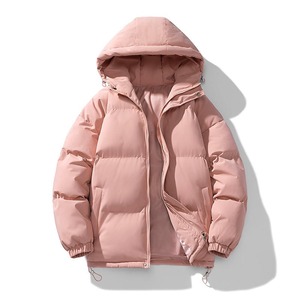 Veste matelassée unisexe écologique imperméable coupe-vent avec patchwork, coque en coton, rembourrage en coton, fermeture éclair, col rond - Product Image 2