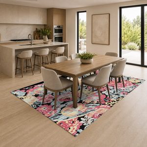 Tapis chenille antidérapant RUGS DEPOT LXDP-0492, multicolore, neutre, traditionnel, oriental, imprimé numériquement, lavable en machine, vente en gros - Product Image 4