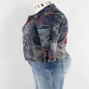Veste en jean pour hommes personnalisée du fabricant OEM pour femmes Vestes en tissu denim de coton traitées par les fournisseurs - Product Image 2