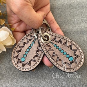 Llavero personalizado de cuero mecanizado a mano 2025, novedad personalizada, llaveros de coche de cuero de vaca genuino de alta calidad, llavero - Product Image 1