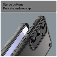 Coques de téléphone délicates, antichoc, étanches, en TPU+PC avec finition semi-transparente givrée pour A24/A25/A16